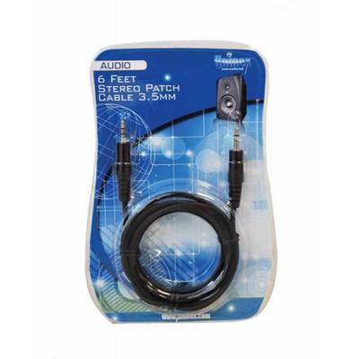6FT STEREO PATCH CABLE WITH 3.5MM PLUGS