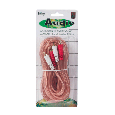 20FT RCA STEREO OXYGEN FREE PATCH CABLE