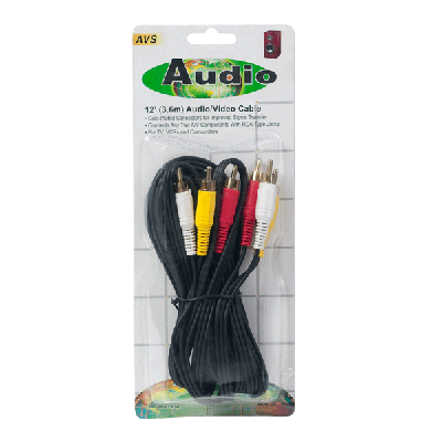 12FT RCA STEREO AUDIO/VIDEO PATCH CABLE