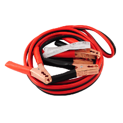 12FT JUMPER CABLES 8 GAUGE WITH COATED RED/BLACK COPPER PLATED CLAMPS