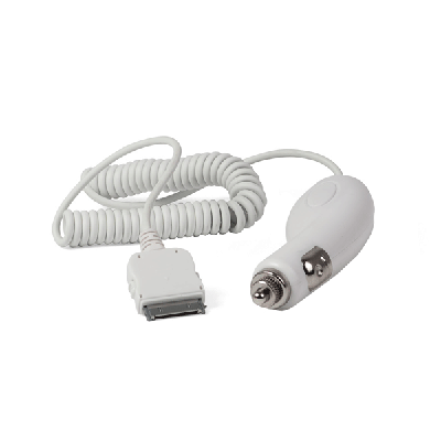 CAR CHARGER FOR IPOD/IPOD MINI (WHITE COLOR)