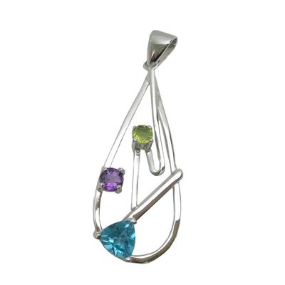 MIXED GEMSTONE EARRING,E8407TPA