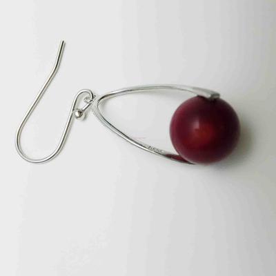 sterling silver coral earring,E11476-C