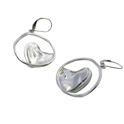 Larimar circular earring,E6005L