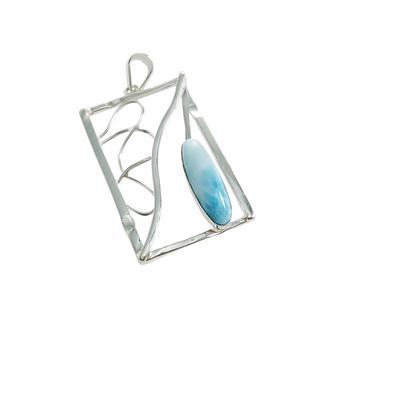 Larimar dangle pendant,N8038L