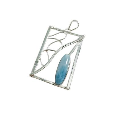 Larimar dangle pendant,N8038L