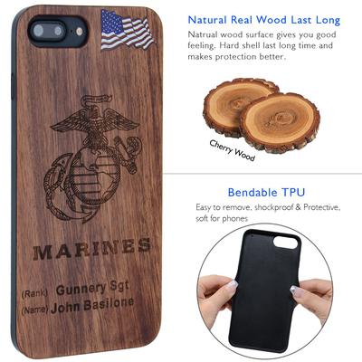 U.S. MARINES PHONE CASE PERSONALIZED WITH RANK / NAME FOR IPHONE AND GALAXY
