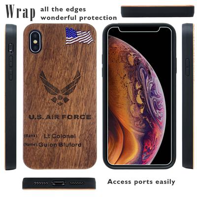 US AIR FORCE PHONE CASE PERSONALIZED WITH RANK / NAME FOR IPHONE AND GALAXYn
