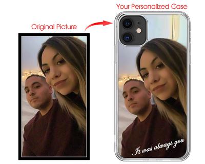 PERSONALIZED PICTURE, LOGO, WORDS CLEAR CASE INCLUDES SCREEN PROTECTOR!