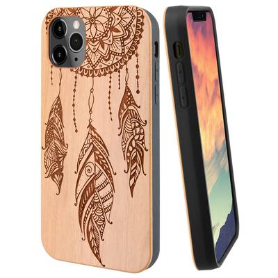 DREAM CATCHER WOOD CASE INCLUDES SCREEN PROTECTOR OR MAGNETIC CAR MOUNT FOR IPHONES