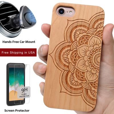 MANDALA SUNFLOWER PHONE CASE OFFERS SCREEN PROTECTOR OR MAGNETIC CAR MOUNT
