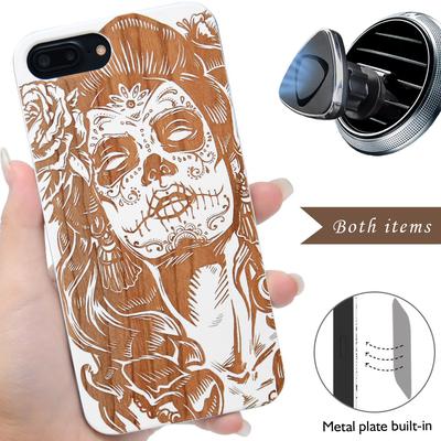 SUGAR SKULL LADY CASE OFFERS SCREEN PROTECTOR OR MAGNETIC CAR MOUNT