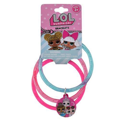 Wholesale LOL! 3 on Glitter Bangles with Plastic Charm