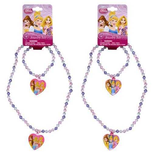 Wholesale Princess Necklace & Bracelet Set Hanging 2 Asstd.