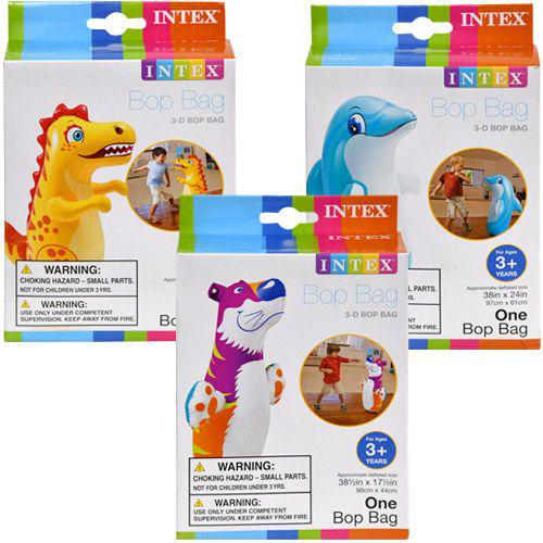 Wholesale Intex 3-D Bop Bags in pegable box Asstd.