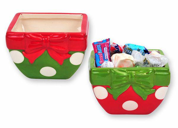 CERAMIC SQUARE CANDY BOWL