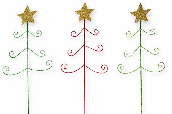 CHRISTMAS GLITTER TREE YARD SIGNS