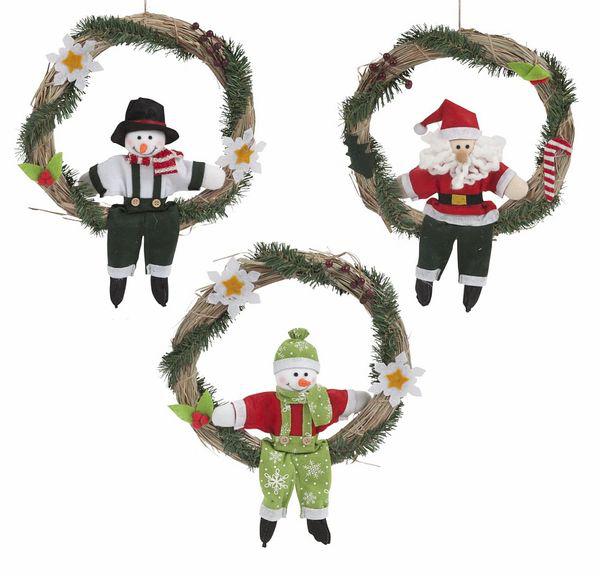 13" CHRISTMAS HANGING WREATHS