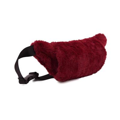 Hand Warmer Pocket Solid Color Short Hair Faux Felt Fur Fanny Pack Bag