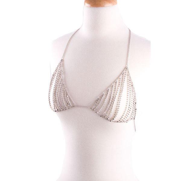 RHINESTONE BRA CHAIN