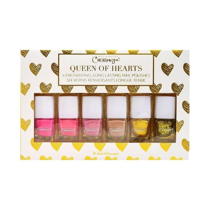 6 Enchanting Variation Queen of Hearts Long Lasting Nail Polishes. Max Makeup Cherimoya