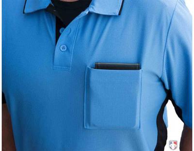 Leather "Flip" Style 6" Umpire Lineup Card Holder / Game Card Referee Wallet