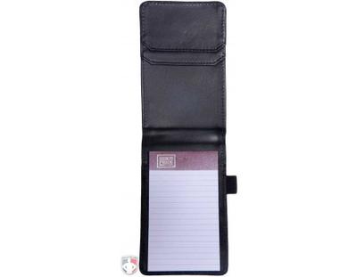 Leather "Flip" Style 6" Umpire Lineup Card Holder / Game Card Referee Wallet