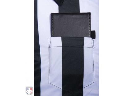 Leather "Flip" Style 6" Umpire Lineup Card Holder / Game Card Referee Wallet