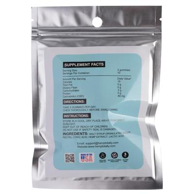 HemptotallynLow Dosage CBD Fruit Gummy Bears Zero THC (10MG CBD each)