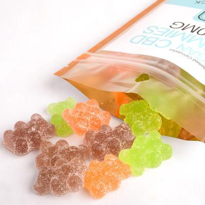 HemptotallynLow Dosage CBD Fruit Gummy Bears Zero THC (10MG CBD each)