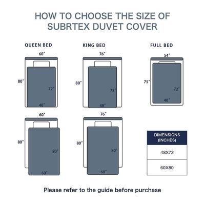 SUBRTEX 100% COTTON DUVET COVER FOR BLANKET