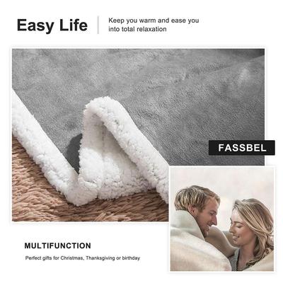 SUBRTEX SOFT DIGITAL PRINTING THROW BLANKET WITH SHERPA BACKING FOR BED OR COUCH