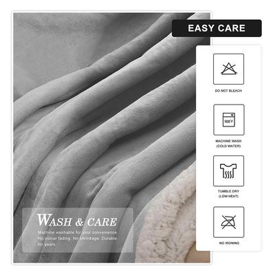 SUBRTEX SOFT DIGITAL PRINTING THROW BLANKET WITH SHERPA BACKING FOR BED OR COUCH
