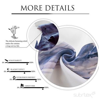 SUBRTEX 2 PANEL SET FEATHER DIGITAL PRINTED CURTAIN FOR WINDOW