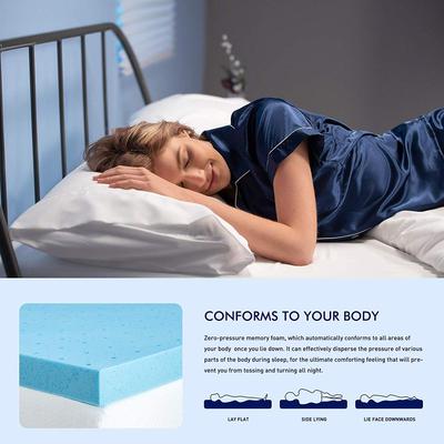 SUBRTEX 2/3/4 INCH GEL INFUSED MATTRESS TOPPER MEMORY FOAM TOPPER