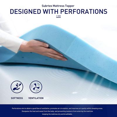 SUBRTEX 2/3/4 INCH GEL INFUSED MATTRESS TOPPER MEMORY FOAM TOPPER