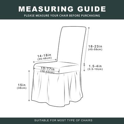 SUBRTEX STRETCHY UNIVERSAL EASY FITTED DINING CHAIR COVER SLIPCOVERS WITH SKIRT, REMOVABLE WASHABLE ANTI-DIRTY FURNITURE PROTECTOR FOR KIDS PETS HOME CEREMONY BANQUET WEDDING PARTY