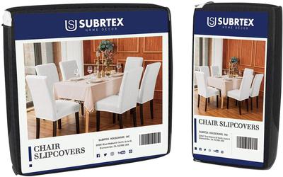 SUBRTEX DURABLE WINDMILL DINING ROOM SLIPCOVERS STRETCHABLE JACQUARD FABRIC REMOVABLE WASHABLE CHAIR PROTECTORS