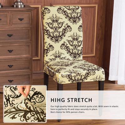 SUBRTEX PRINTED DINING CHAIR SLIPCOVERS STRETCH REMOVABLE WASHABLE ELASTIC PARSONS CHAIR SEAT COVERS FOR DINING ROOM KITCHEN