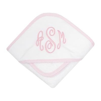 SEERSUCKER STRIPE BOXED HOODED TOWEL SET
