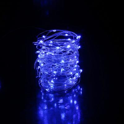 35ft LED Blue fairies string light copper-wire Dual power -USB or 2AA Battery