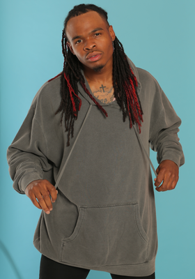 MIDWEIGHT PIGMENT BLACK DYED HOODIE