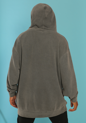 MIDWEIGHT PIGMENT BLACK DYED HOODIE