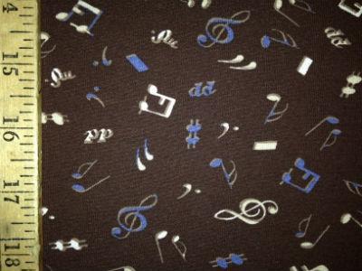 RVK-1806W-A Music Notes Print Viscose Knit. France