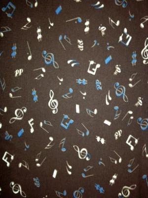 RVK-1806W-A Music Notes Print Viscose Knit. France