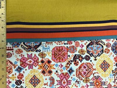 RVK-5035W DIGITAL ETHNIC EMBROIDERY LOOK PRINT VISCOSE KNIT. FRANCE