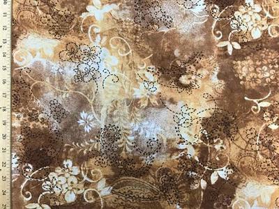 RVK-5065W TIE-DYE FLORAL STITCH PRINT VISCOSE KNIT. FRANCE