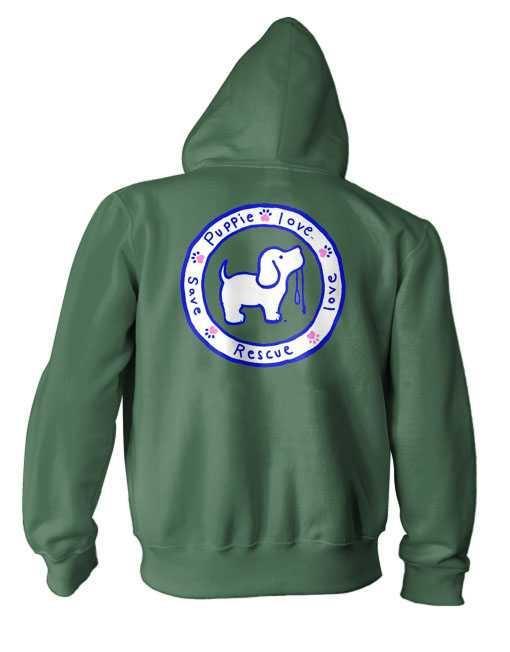 LOGO HOODIE, HEATHER GREEN