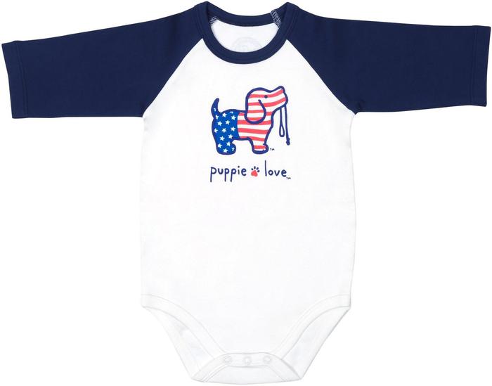 PUPPIE LOVE - USA PUP ONESIE