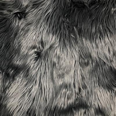 Grey Shaggy Long Hair Pile Fur